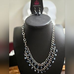 Elegant Silver and Black Jewelry Set